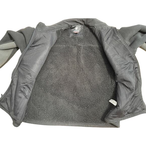 Alaskan Hardgear Duluth Bear Hide Fleece Jacket Mens L Full Zip black and gray - Picture 2 of 7